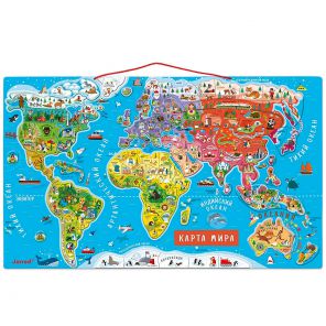 Магнитный пазл для обучения Janod Карта мира