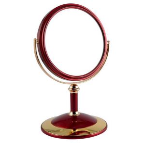 Зеркало косметическое Weisen B6"8021 RUBY/G Red&Gold