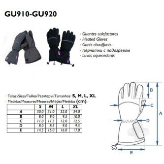 Перчатки с подогревом Pekatherm GU910